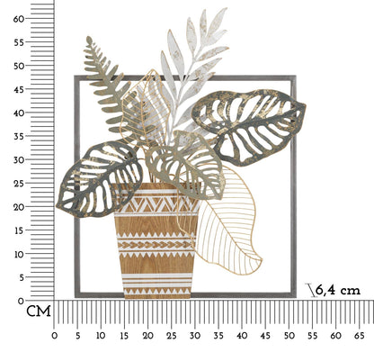 Vaso Wanddecoratie Metaal 54x63 cm