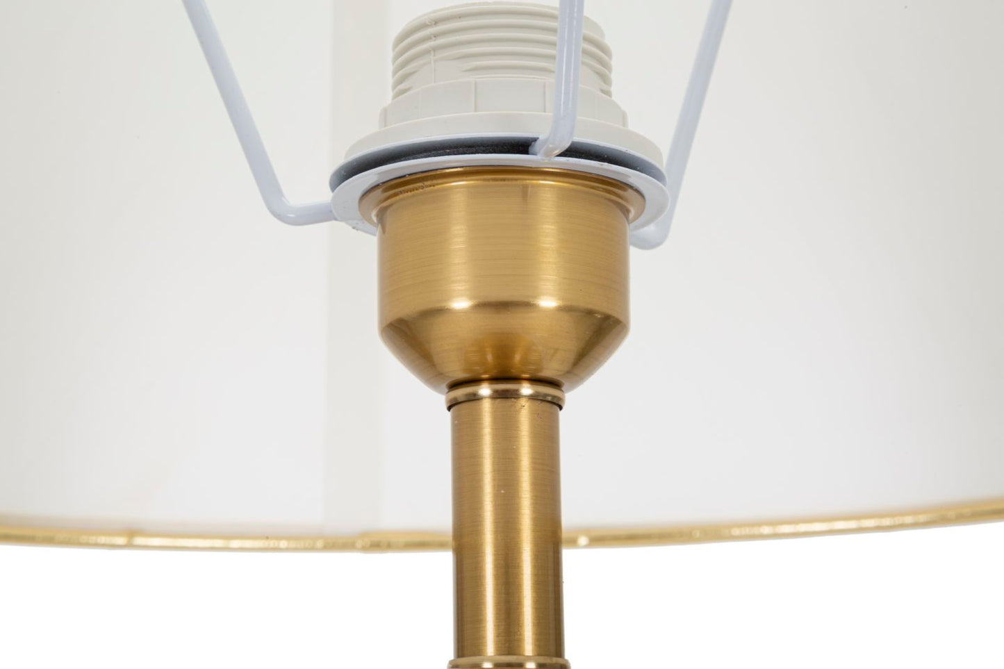 Elegant Gold & White Vloerlamp Metaal 41x160 cm