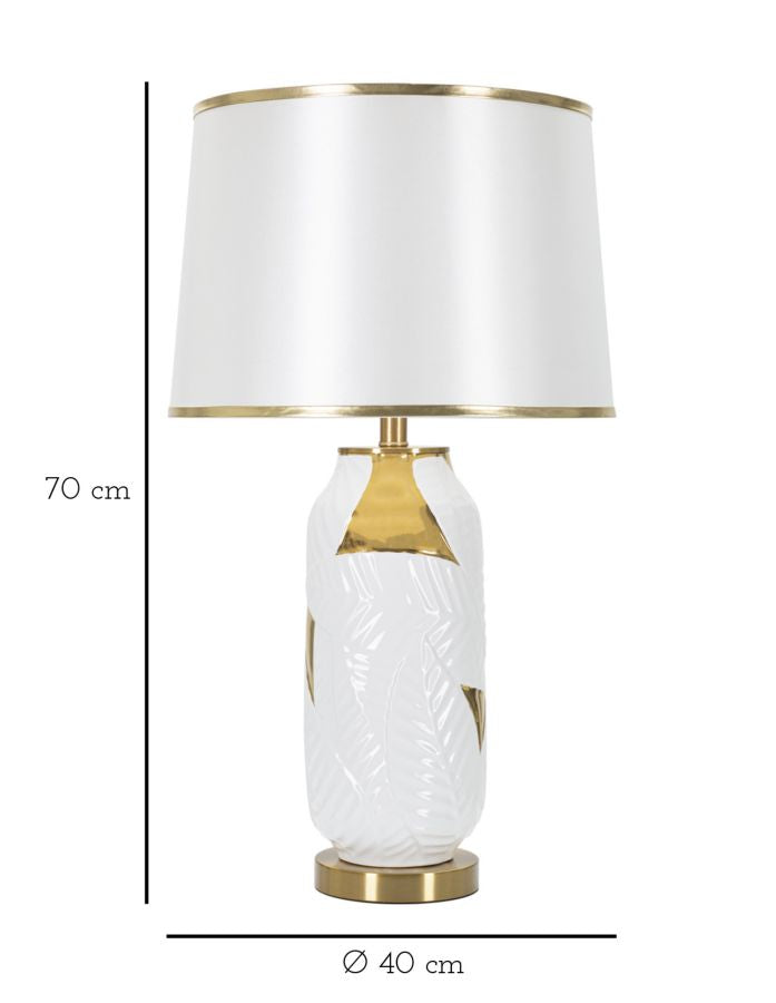 Luminaria Elegance Tafelamp Goud Wit Keramiek