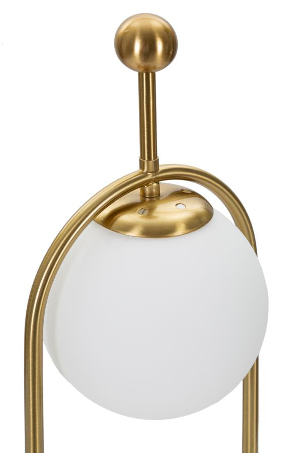 Glamour Arc Tafellamp Goud Glas Metaal