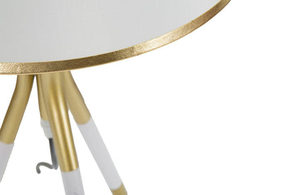 Luxe Tripod Tafellamp Wit Goud