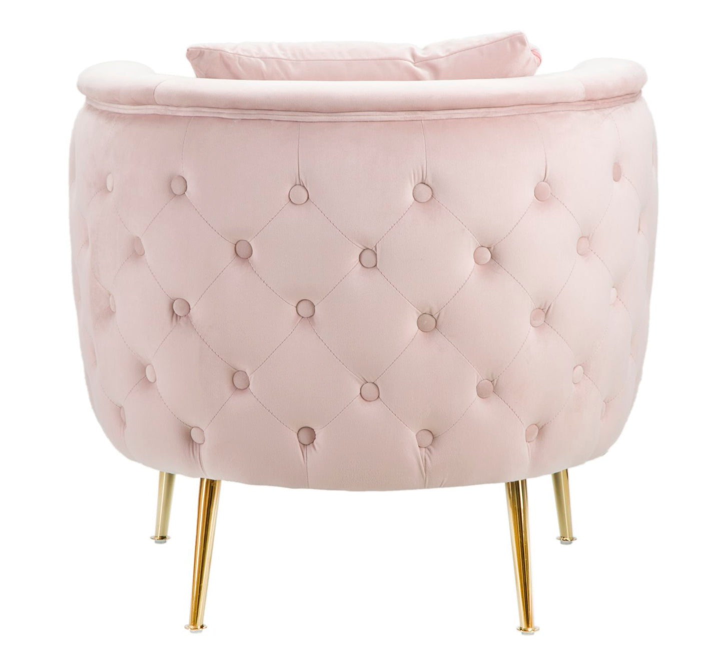 Fauteuil Bucarest Roze Bekleding Goud 76x74x73 cm