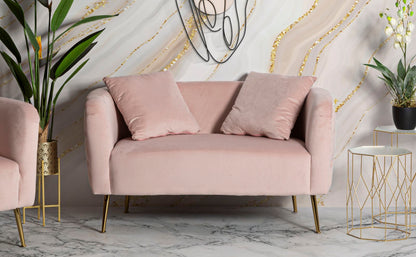 Bank Bucuresti Roze Gestoffeerd Goud 127x74x73 cm