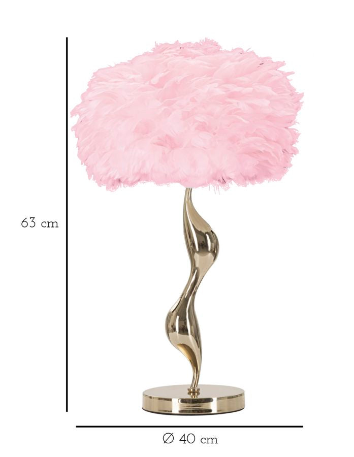 SlimFeather Tafellamp Goud Roze Veren