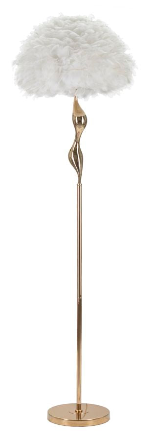 Vloerlamp Slim Wit Goud Metaal Ø 50x165 cm