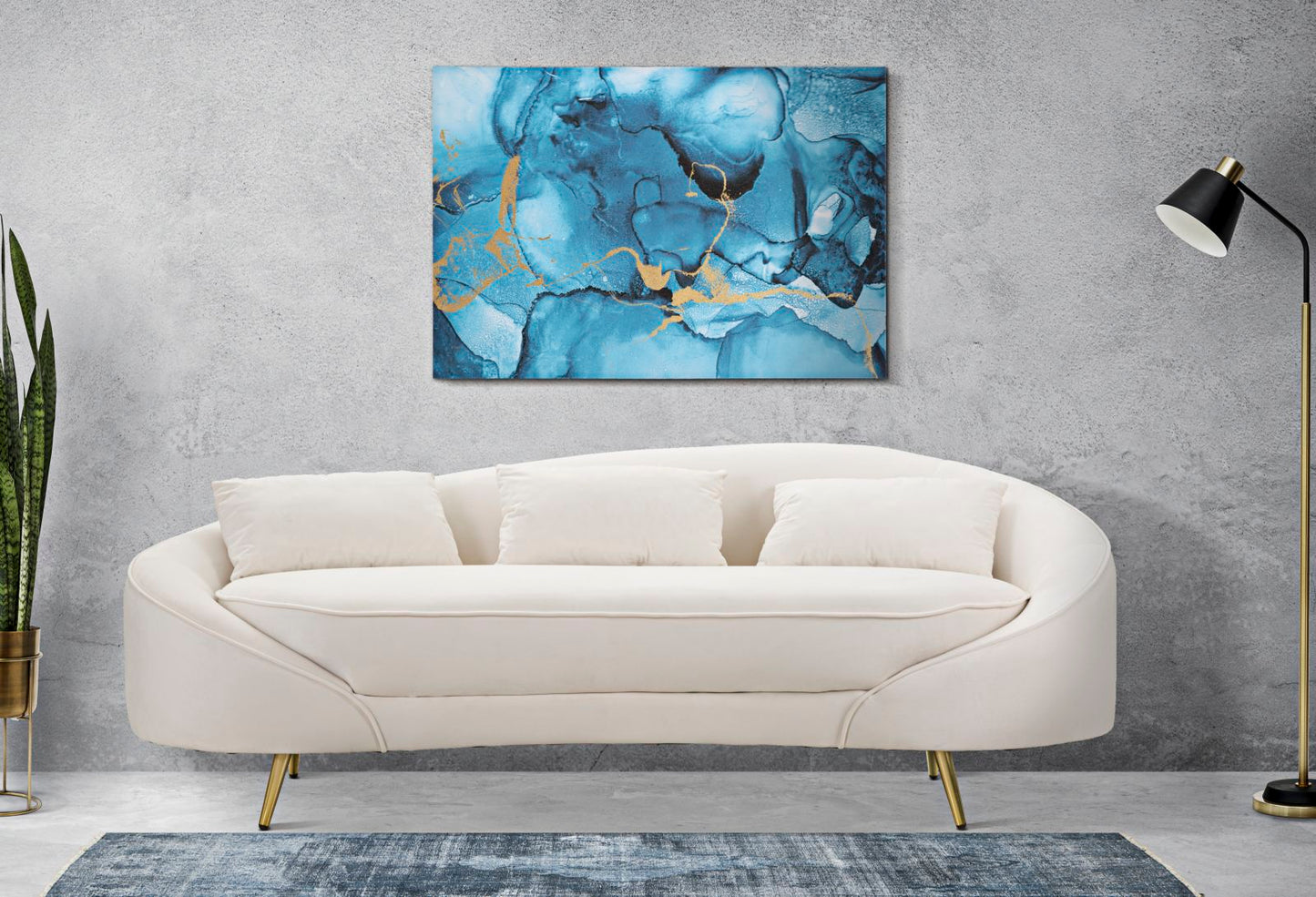 Enchanted Blue Dreams Schilderij Canvas