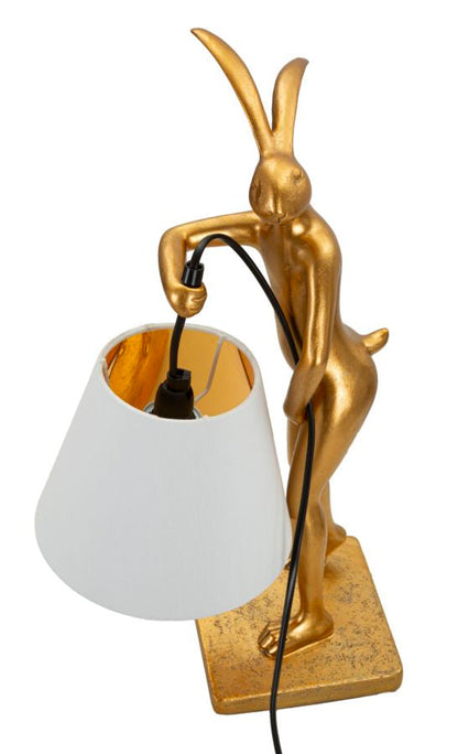 Bunny Glow Tafellamp Gouden Resin Wit