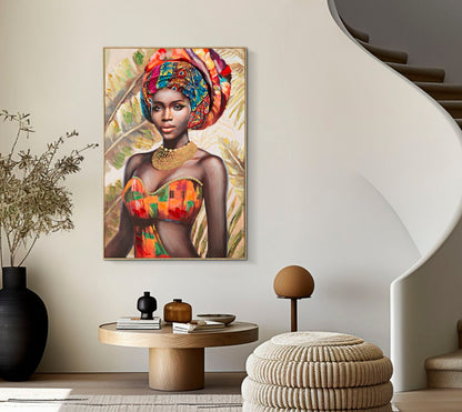 "Serena's Grace" Schilderij Afrikaans Goud