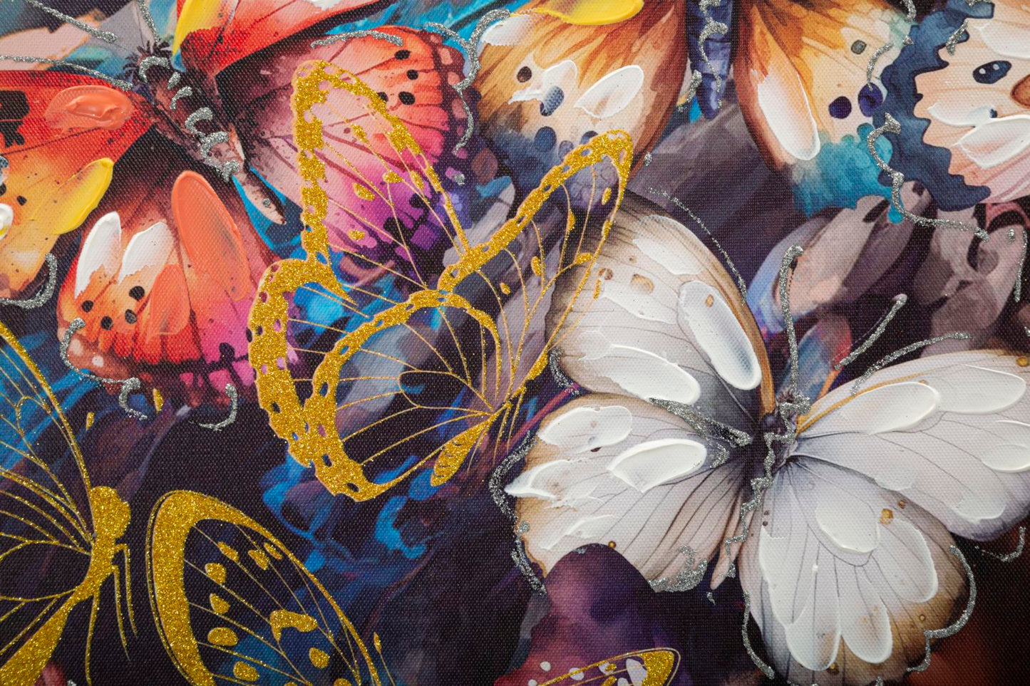 Artistry "Butterfly Elegance" Schilderij Afrikaans Goud