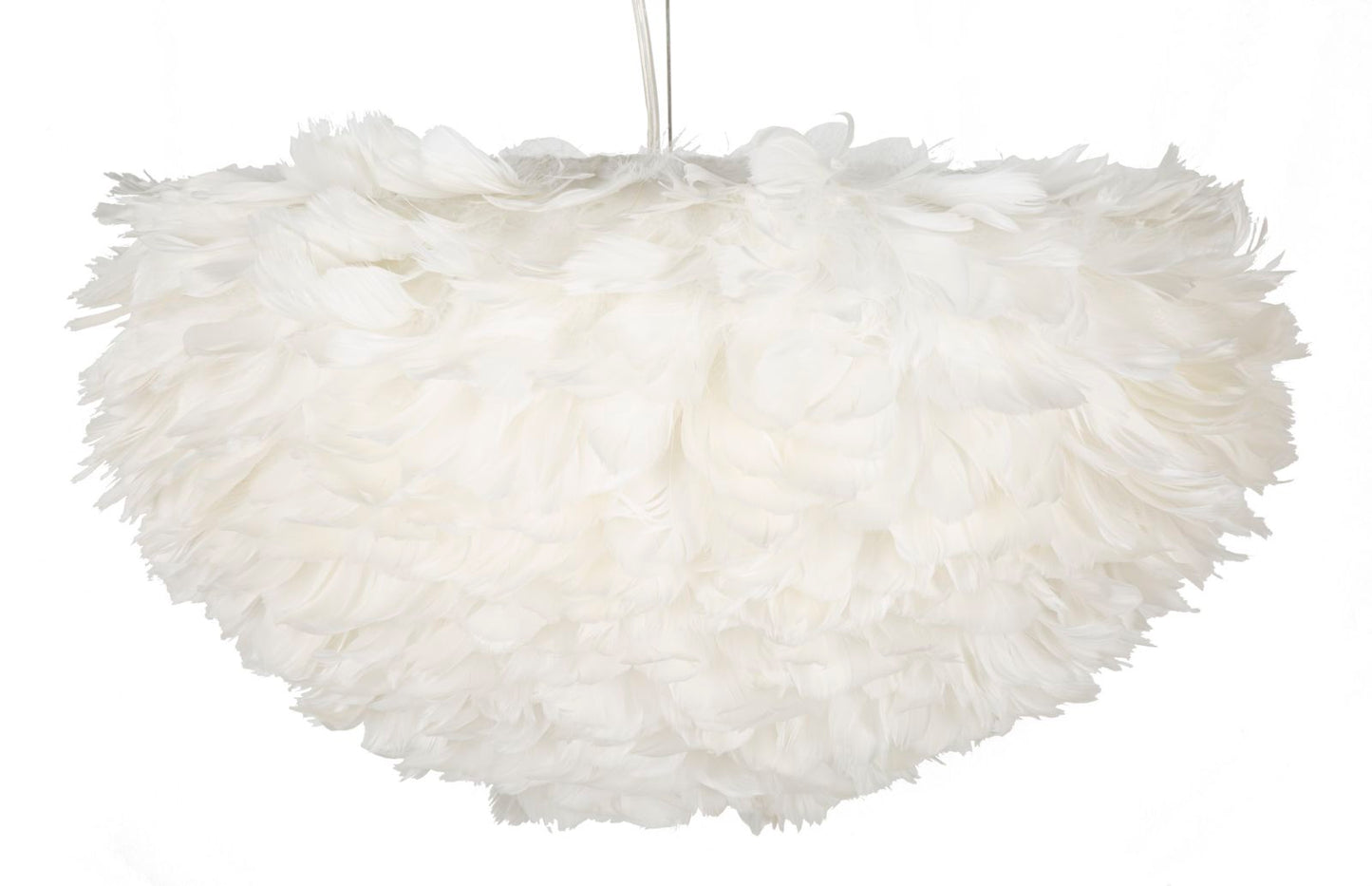 Plafondlamp Feather Witte veren Ø 60x30 cm met kabel 110 cm