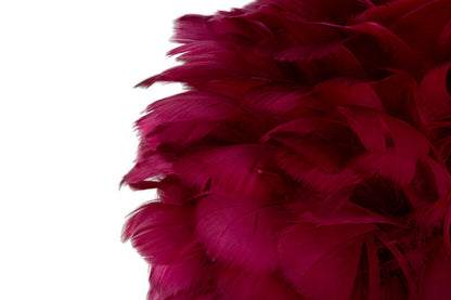 Tafellamp Ball Feather Bordeaux Goud Rode Veren, Ø 30x50 cm