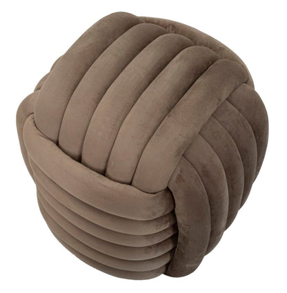 Stool Softy Grey Velvet Grijs Poef 45x45x45 cm