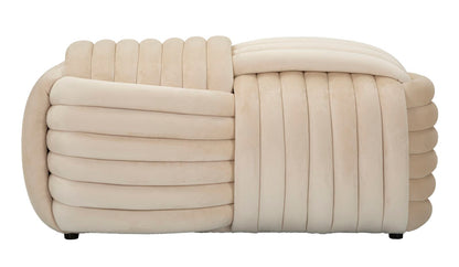 Bankje Softy Cream Crème Velvet 90x45x45 cm