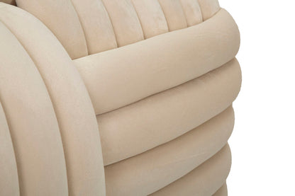 Bankje Softy Cream Crème Velvet 90x45x45 cm