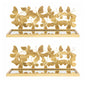 Wandplanken Butterflies Gouden Metaal Spiegelglas Set van 2